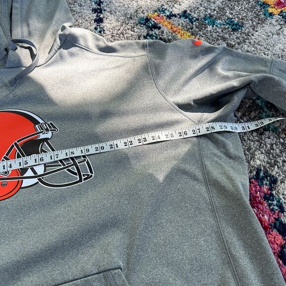 Nike dri- fit Gray Cleveland Browns Performance Circuit Logo Essential Hoodie - Picture 10 of 11